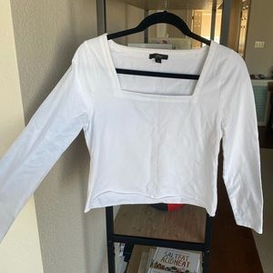 J. Crew square neck cropped long sleeve
